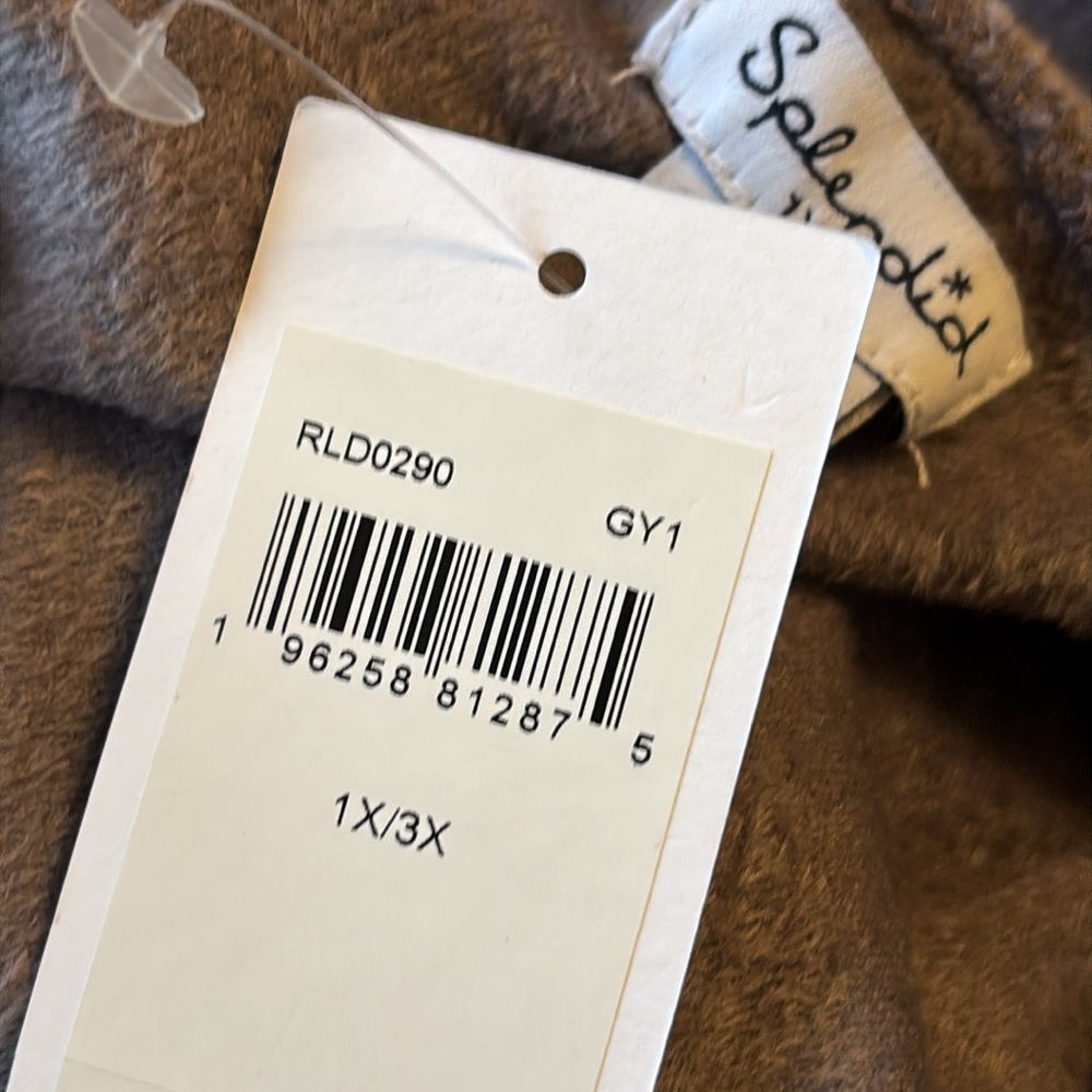 🆕Splendid – Velour Robe – Cozy Gray Belted Robe - Picture 5 of 7